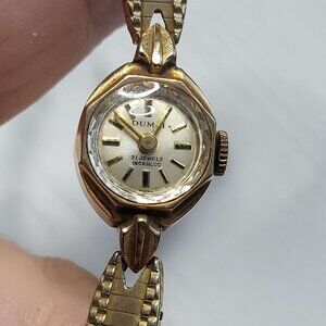 Dumai 10 Karat Rolled Gold Plate Watch - For Parts & Repair